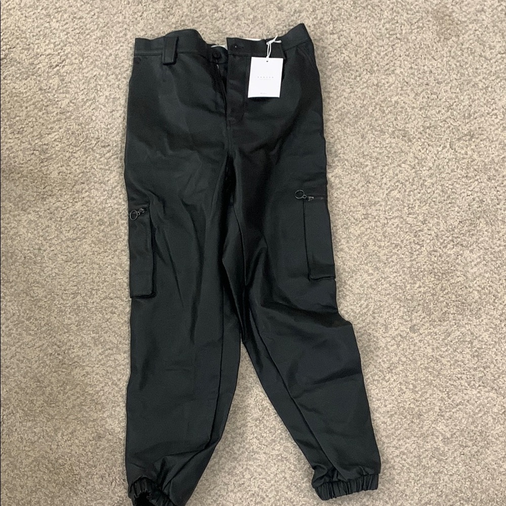 Black Leather Jogger